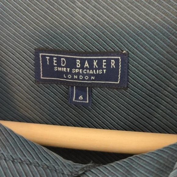 TED BAKER London Men's Size 6 Casual Shirt 60% Polynosic/40% Polyester Button - Picture 10 of 11